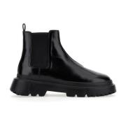 Zwarte platte schoenen Hogan , Black , Heren