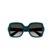 Vrouwen Oversized Vierkante Blauwe Zonnebril Gucci , Blue , Dames