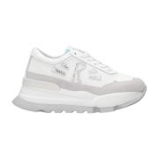 Suede Trim Sneakers Rucoline , White , Dames