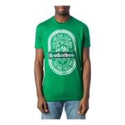 Stijlvolle Groene Bedrukte Heren T-shirt Dsquared2 , Green , Heren