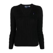 Zwarte Polo Pullover Polo Ralph Lauren , Black , Dames