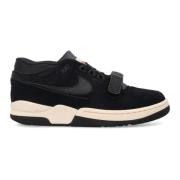 Zwarte Retro Sneakers met Nike Air Technologie Nike , Black , Heren