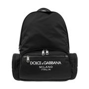 Rugzak met logo Dolce & Gabbana , Black , Heren