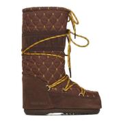 Bruine Gewatteerde Enkellaarzen Moon Boot , Brown , Dames