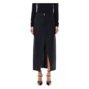 Zwarte lange rok met hoge taille Givenchy , Black , Dames