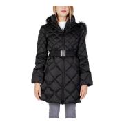 Zwarte Hoodie met Rits Guess , Black , Dames