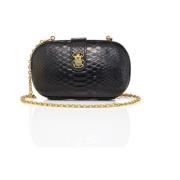 Python Minaudière Tas in Zwart Claris Virot , Black , Dames