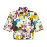 Geknipt shirt met bloemenmotief Dolce & Gabbana , Multicolor , Dames