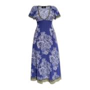 Zijden jurk Etro , Blue , Dames