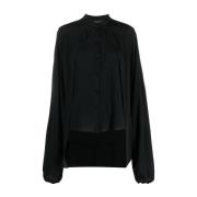 Zwarte shirts voor vrouwen Aw23 Federica Tosi , Black , Dames