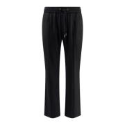 Zwarte Wollen Broek met Elastische Tailleband Dolce & Gabbana , Black ...