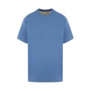 Blauwe Oversize Katoenen T-shirt met Ronde Hals Bottega Veneta , Blue ...