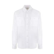 Witte Loose-Fit Katoenen Poplin Overhemd Bottega Veneta , White , Here...