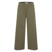 Wijde Bootcut Broek Ichi , Green , Dames