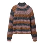 Gestreepte gebreide trui voor vrouwen Desigual , Multicolor , Dames
