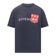 Casual Korte Mouw T-shirts Givenchy , Blue , Heren
