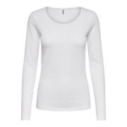 Witte Live Love Life Longsleeve Top Only , White , Dames