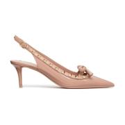 Poeder Patentleren Slingback met Rockstud Details Valentino Garavani ,...