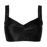 Zwarte Kant Bralette Top Dolce & Gabbana , Black , Dames