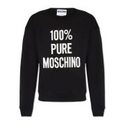 Sweatshirt met logo Moschino , Black , Heren