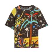 Starry Night Zwart Multi T-Shirt Palm Angels , Multicolor , Heren