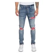 Rode Ripped Biker Jeans My Brand , Blue , Heren