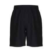 Zwarte Katoenen Shorts Burberry , Black , Heren