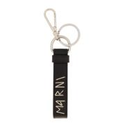 Sleutelhanger met logo Marni , Black , Dames