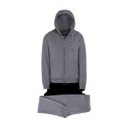 Tweekleurige Katoen Kasjmier Jumpsuit Moorer , Gray , Heren