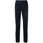 Nautic Blue Slim-Fit Chino Broek Ami Paris , Black , Heren