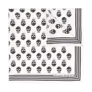 Zijden Sjaal met Biker Skull Print Alexander McQueen , White , Heren