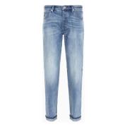 Comfortabele en Moderne Lage Taille Jeans Emporio Armani , Blue , Here...