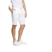 Stretch Gabardine Bermuda Shorts voor Heren Mason's , White , Heren