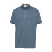 Blauw Pegaso Polo Shirt met Bloemenprint Etro , Blue , Heren