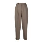 Wide Trousers Federica Tosi , Brown , Dames