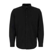Zwarte Oxford Bolton Shirt Carhartt Wip , Black , Heren