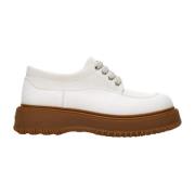 Witte Ongebruikelijke Veterschoenen van Canvas Hogan , White , Dames