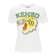 Jungle Varsity T-Shirt Kenzo , White , Dames