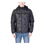 Zwarte capuchonrits jas voor heren Emporio Armani EA7 , Black , Heren