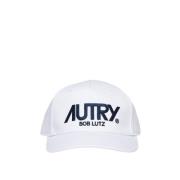 Baseball Cap in effen katoen met geborduurd logo Autry , White , Unise...