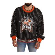 DG King Print Sweater Dolce & Gabbana , Black , Heren