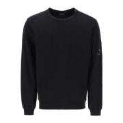 Sweatshirt met micro-geribbelde ronde hals C.p. Company , Black , Here...