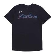 MLB Wordmark Tee Miamar - Originele Teamkleuren Nike , Black , Heren