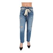 Stijlvolle Veterschoen Jeans Denimist , Blue , Dames