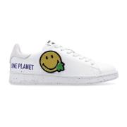 Witte Leren Sneakers met Smiley Patch Dsquared2 , White , Dames