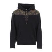 Zwarte Katoenen Sweatshirt met Trekkoord Capuchon Marcelo Burlon , Bla...