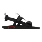 Platte sandalen Valentino Garavani , Black , Heren
