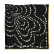Luxe Bloemenprint Cashmere Foulard Givenchy , Black , Dames
