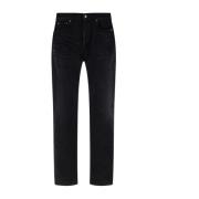 Zwarte Katoenen Denim Jeans Saint Laurent , Black , Heren