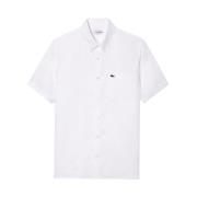 Witte Linnen Overhemd Lacoste , White , Heren